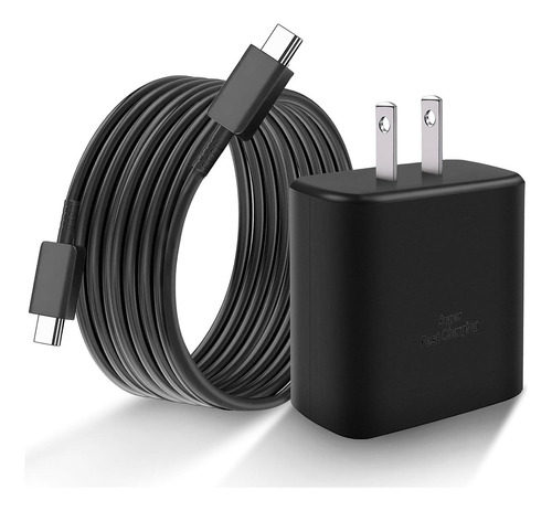 Cargador Genérica Pd45w Usb-c De Pared Con Cable Carga Super Rápida Negro