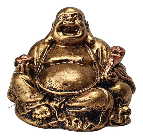 Buda Chinês Miniatura Gordo Feliz Sorte Budismo Resina 5cm