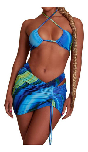 Bañador De Mujer Conjunto De Ropa De Playa Con Bikini Co [u]