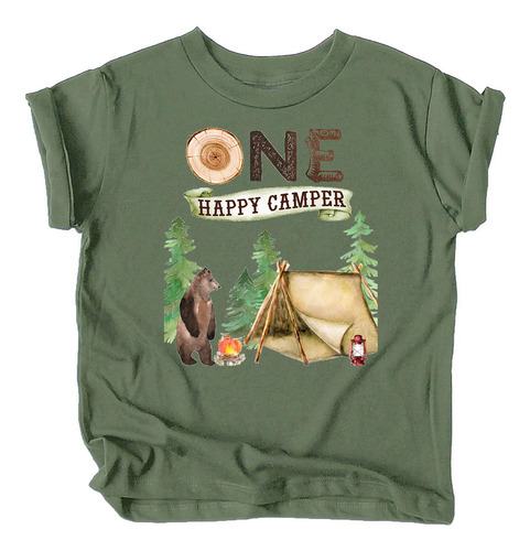 Camisetas Y Raglán Con Temática De One Happy Camper Para .