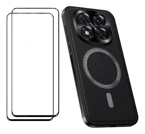 Funda Mica Para Xiaomi Redmi Note 14 Pro 5g \u002F Poco X7 5g Magnética Funda + 2 Micas Cuero Pu Funda De Teléfono A Prueba De Golpes | MercadoLibre