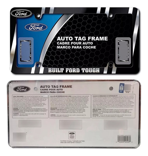 Porta Placas Delantera/trasera Original Ford Escape 2.0 20