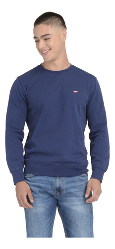 Polerón Hombre Cuello Redondo Azul Levis