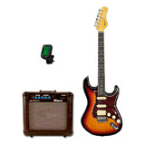 Guitarra Tagima Tg-540 Tg 540 Sb Kit Com Amp E Afinador