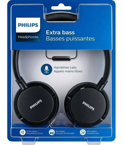 Fone Com Microfone Extra Bass Philips Shl5005 Preto