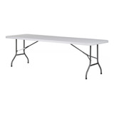 Mesa Plástica Plegable C/patas Metal 1,80 Mts - Garantía 