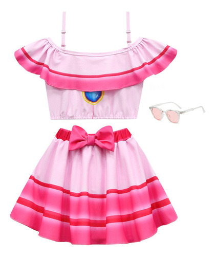 Traje De Baño Peach Princess Disfraces For Niñas De Verano