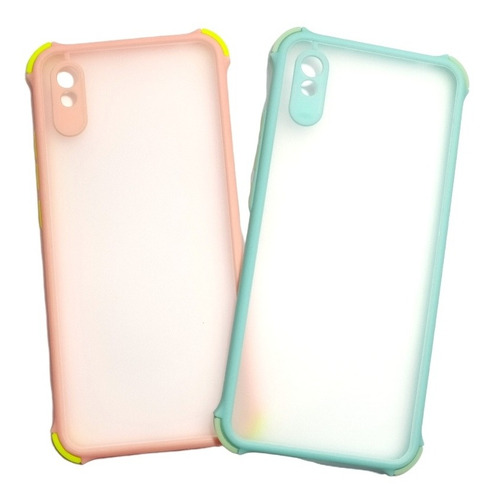 Carcasa Para Redmi 9a Borde Color Antigolpe Protecci Camara