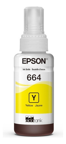 Botella De Tinta Original Epson T664 T664420 Amarilla 70ml