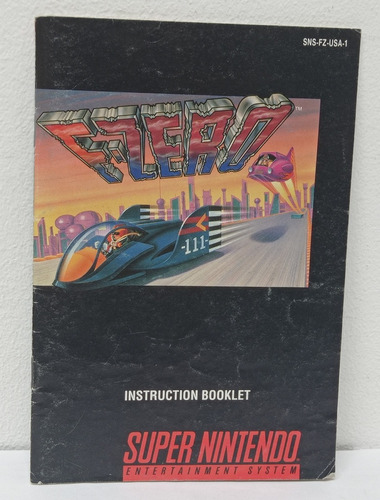 Manual De Juego F-zero Nintendo Snes