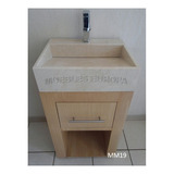 Lavabo Marmol Nuevo Diseño Con Mueble Gabinete Baño