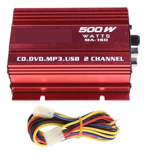 Mini Amplificador Estéreo De 500 W Y 2 Canales For Coche