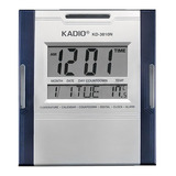 Reloj Digital Temperatura Pared Cuadrado Kadio Kd-3808 Gris