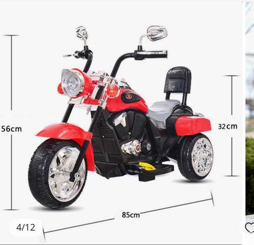 Motocicleta Eléctrica De 6v Para Niños Chopper Juguetes 