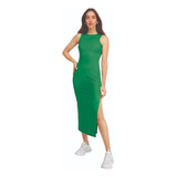 Vestido Casual Rib Dama Ajustado Verde 056-95