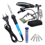 Kit Ferramentas Eletrônica Completo Profissional Solda 60w