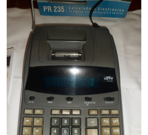 Calculadora Impresora Cifra Pr-235 Color Gris