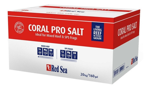 Red Sea Sal Coral Pro 20kg Box Caja Acuario Reef Rinde 605lt