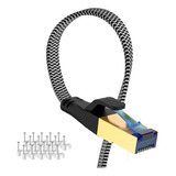 Cable De Red Ethernet Cat8, 100 Pies/2000mhz/40gbps