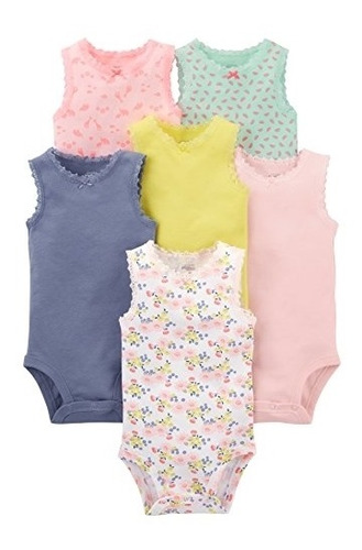 Ropa Para Bebe Bodys Unisex Paquete De 6 Unidades Talla 12m