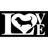 Sticker Para Auto Love Dog De Perro Salchicha