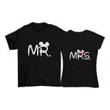 Playera Dúo Pareja Mr Mrs Mick Mine Mo Esposos