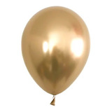 Set 12 Globos Chrome Premium Dorado  Tamaño R12 