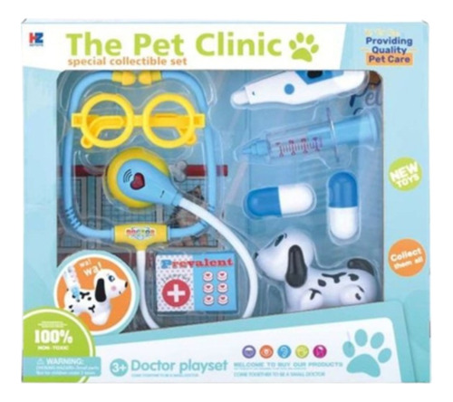 Set De Clínica De Mascota Juguete Rol De Veterinario Niños