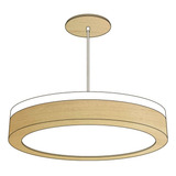 Lampara Led 30w Colgante Plafon 42x9cm Tubo Madera G1