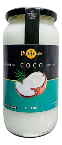 Aceite De Coco 1 L, 100% Natural. Alimentación Ancestral