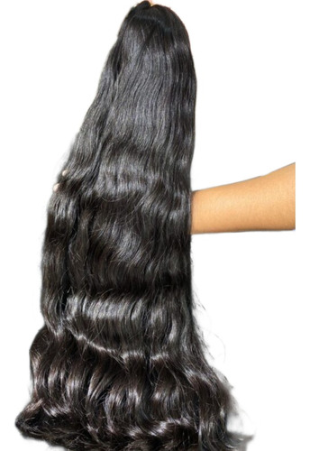 Cabelo Castanho Ondulado Mega Hair 70 Cm 120g 