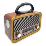 Rádio Analógico Horizontal Retrô Bluetooth Usb Mp3 Fm Kapbom Cor Marrom 110v/220v