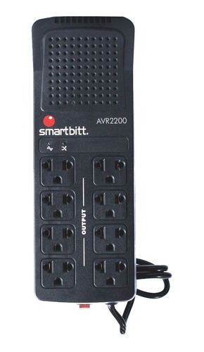 Regulador De Energía Smartbitt Prot Descargas 8 Cont 2200va