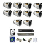 Kit Cftv Completo Dvr Hikvision 16 Canais / 10 Cameras Full.