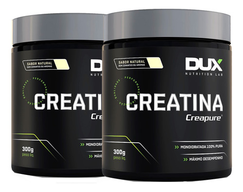 Kit 2x Creatina 300g Creapure Alema - Dux Nutrition