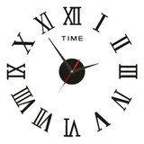  Reloj De Pared Con Espejo De Diseño De Números Romanos