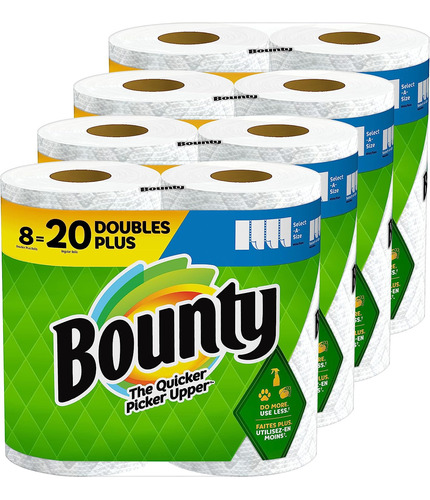 Toallas De Papel De Bounty Select-a Selice, White, 8 Rollos