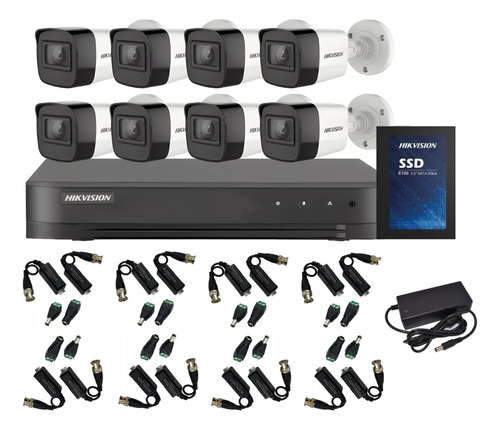 Kit De Camaras Hikvision X8 Cam + 1080p+ Drv 8ch + Ssd 512