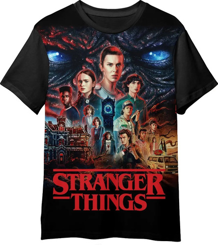 Camiseta Stranger Things Adulto E Infantil Série Geek #2