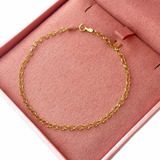 Pulseira Feminina Em Ouro 18k 750 Bracelete Elo Português