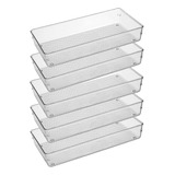 Paquete De 5 Cajones De Plástico Transparente Organizador Ba