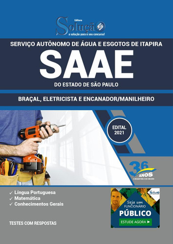 Apostila Saae Itapira Sp - Braçal Eletricista E Encanador