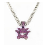 Cubana Cadena Eslabones Gengar Hip Hop Collares De Diamantes