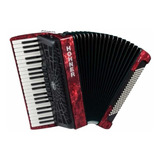 Acordeon Hohner Serie Bravo 120 Bajos Rojo A16832