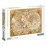 Rompecabezas Mapamundi Mapa Antiguo Old 2000 Pz Clementoni