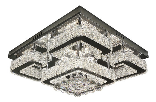 Lustre Led Cristal Legítimo 72w Moderno Alumínio Luz 3em1 