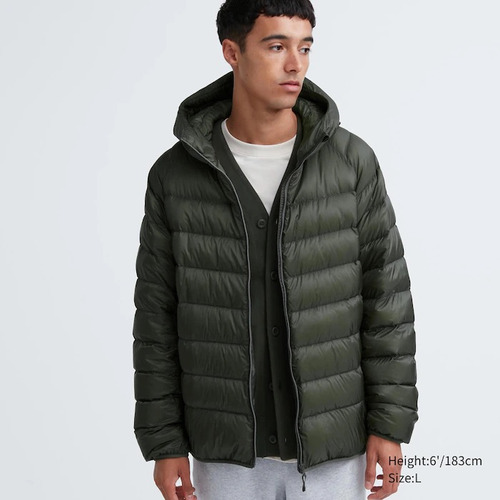 Campera Uniqlo Ultra Light Down Parka Hombre Verde Original