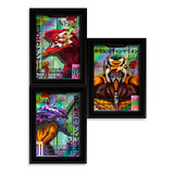 Pack Cuadros Anime Evangelion Tornasol (30x20) Ideal Regalo