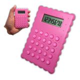 Mini Calculadora De Bolso Rosa Colorida Compacta Elegante 