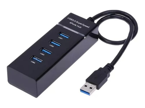 Hub 4 Puertos Multi Usb 3.0 Indicador Luz Led Adaptador